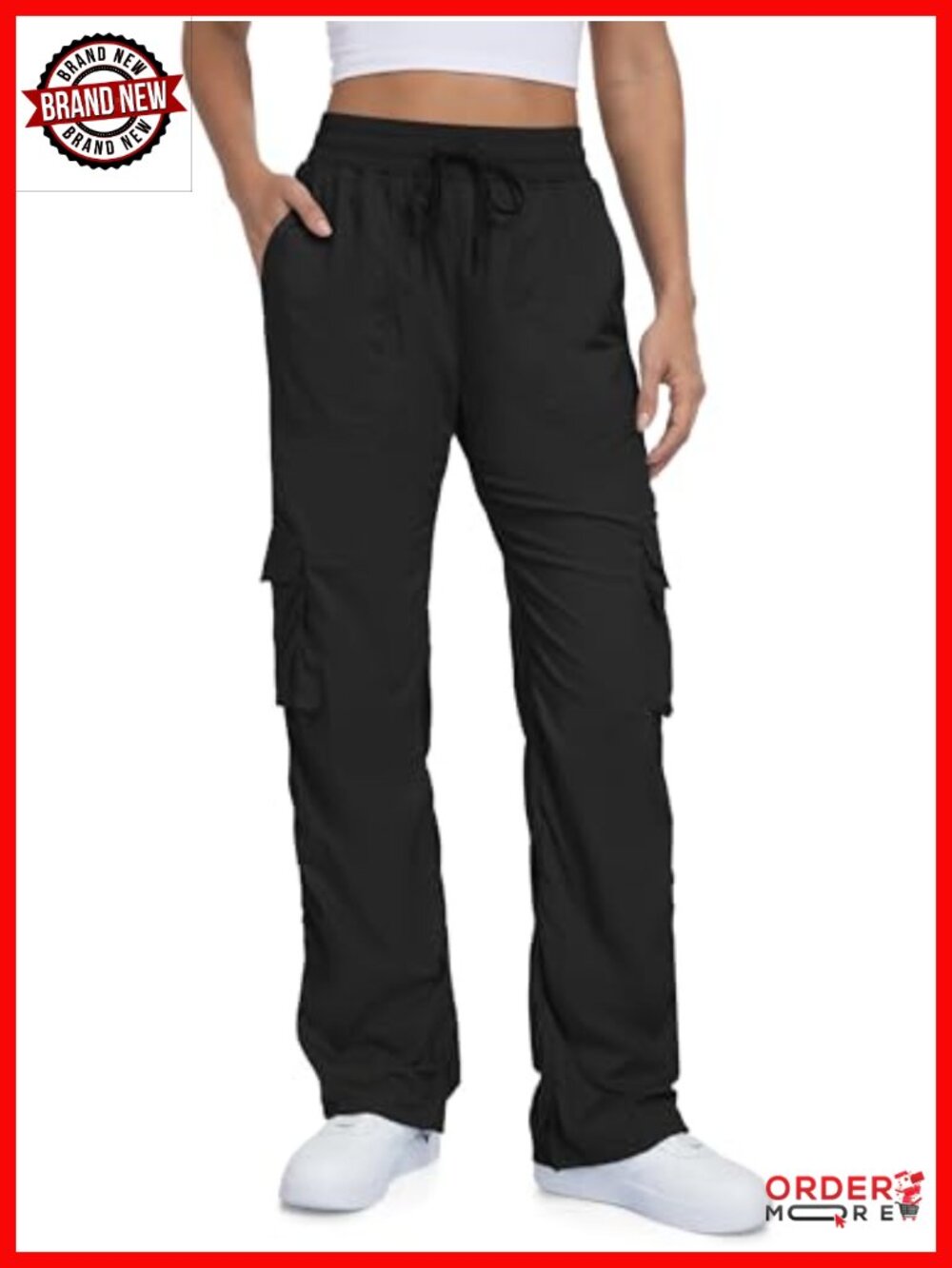 Womens Cargo Dance Studio Joggers Lightweight Ruched Pants